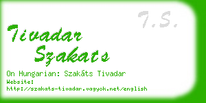tivadar szakats business card